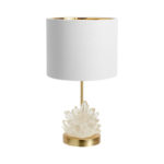 Table lamp with white shade
